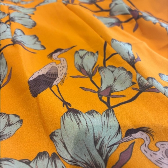 ANTHROPOLOGIE l Crane Floral Print Ruffle Flare Jump Suite Varun Bahl Warbler 10 - Picture 8 of 12